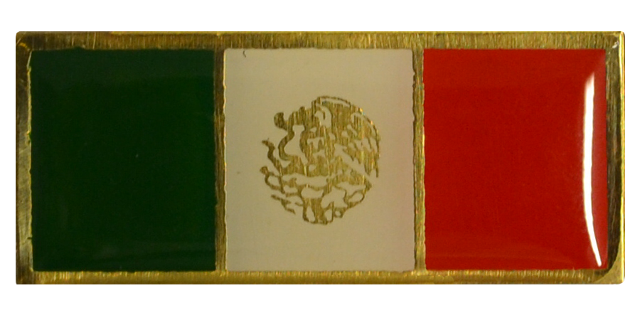 Pin bandera de mexico grande