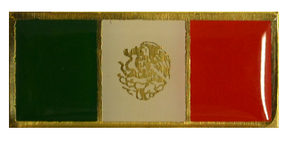 Pin bandera de Mexico grande